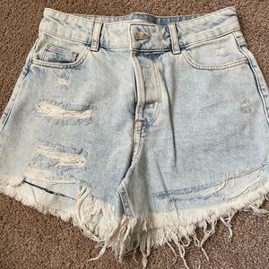 Zara Lightwash Denim Shorts
